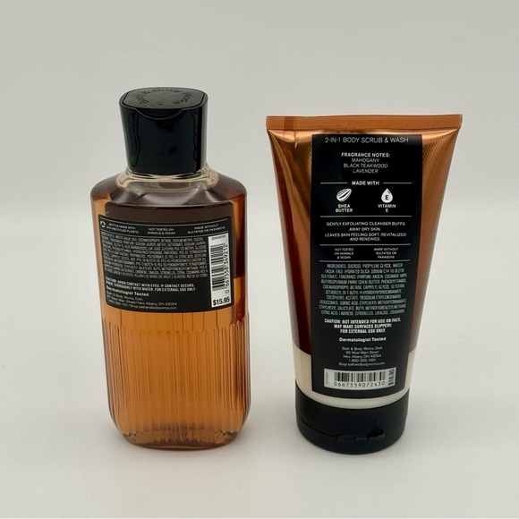 Bath & Body Works Mahogany Teakwood Men’s Body Care Gift Set NWT - Picture 3 of 4